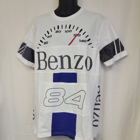 Hudson Rare mercedes Benz 1984 Benzo Reflective Shirt/White Graphic/Size L/NWT - Picture 1 of 7